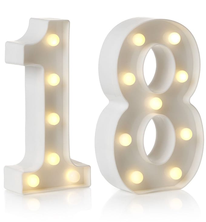 Lichtgevende led cijfers - 18
