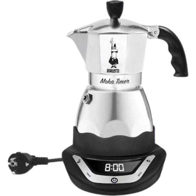 Bialetti Easy Timer Moka espressomaker - Percolator - 6 kops - Elektrisch - Aluminium
