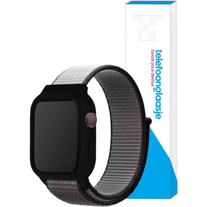 Apple Watch Bandje met Hoesje - 38mm - Grijs