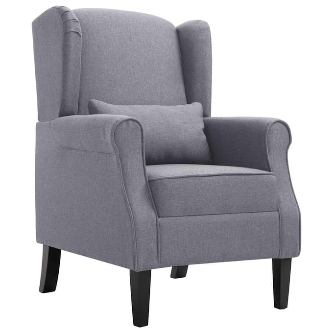 vidaXL - Fauteuil - stof - donkergrijs