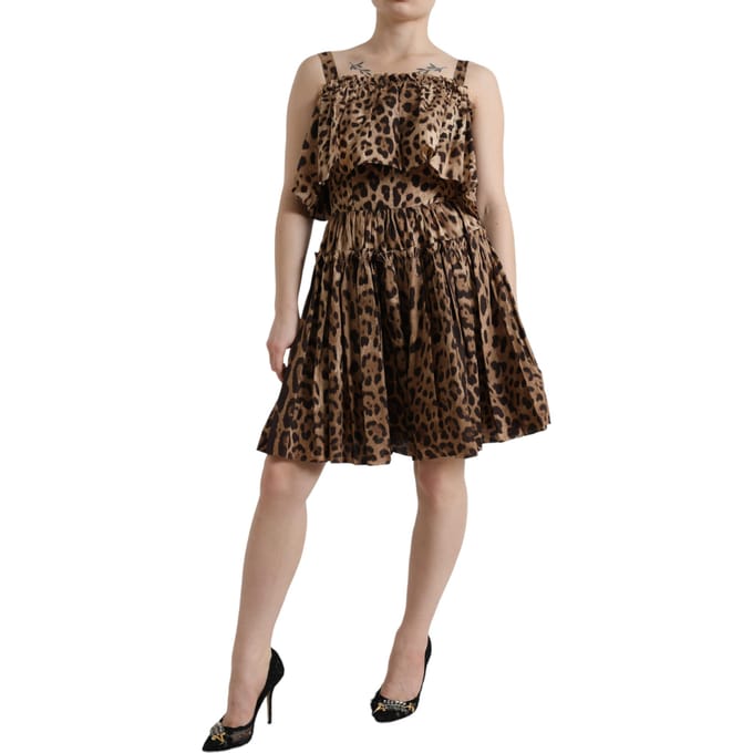 Luipaardprint Mini Jurk Dr28942