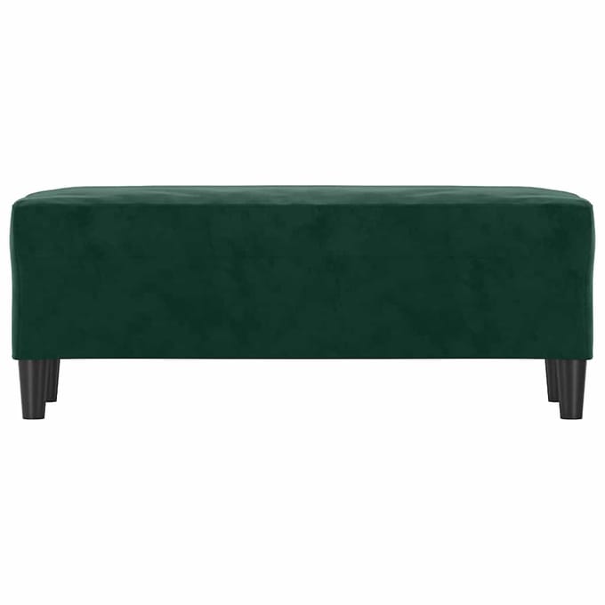 vidaXL - Bankje - 100x35x41 - cm - fluweel - donkergroen