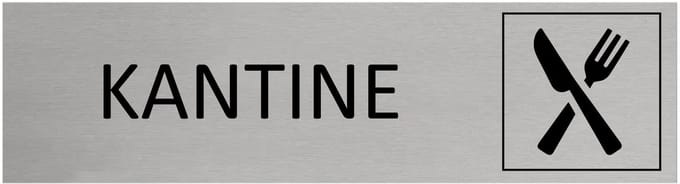 CombiCraft Aluminium deurbordje Kantine 165x45mm - per stuk