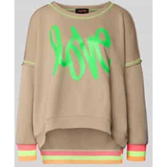 Oversized sweatshirt met geribde boorden
