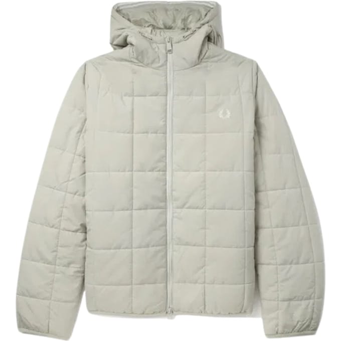 Fred Perry Grid Detail Geïsoleerd Licht Oyster Wit Jack