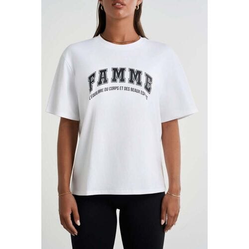 FAMME Équilibre Oversized T-Shirt White M
