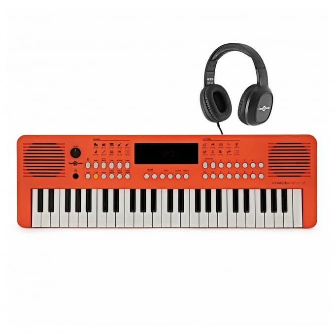VISIONKEY-2 49-toets Draagbaar Keyboard, Oranje, Koptelefoonset
