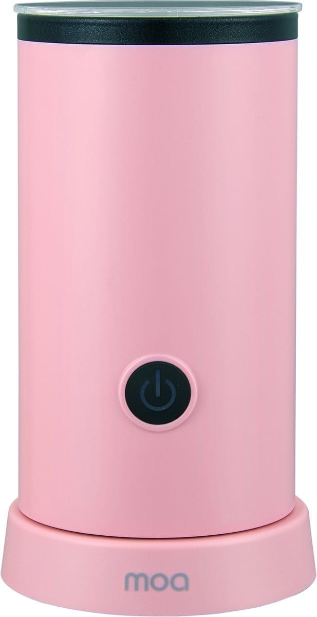 MOA Elektrische Melkopschuimer - 2-in-1 - Handige Melkschuimer - 240 ML - Voor Cappuccino - Melkklopper - Roze