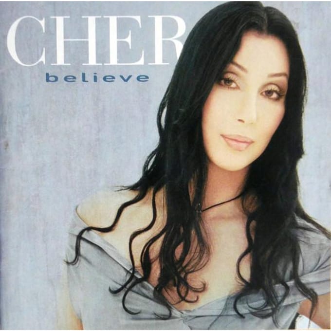 CD CHER Believe 9471212 Warner Bros. Re 1998 US Dans Electronica Gebruikt beige
