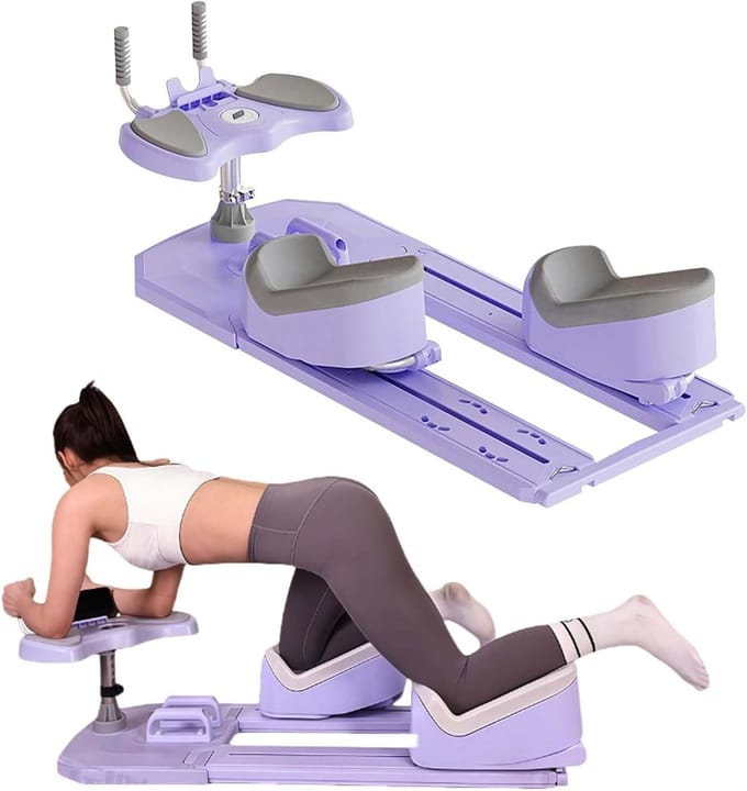 Wervelkolom Twist Trainer - Taille Trainer - Thuisfitness - Dynamische Lumbale Stretch - Met Timer - Paars