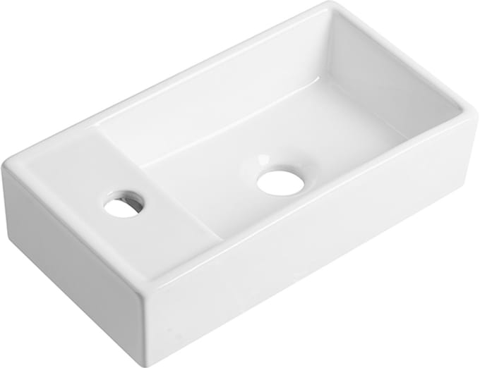 Fontein Ora 41x22x10cm glans wit links