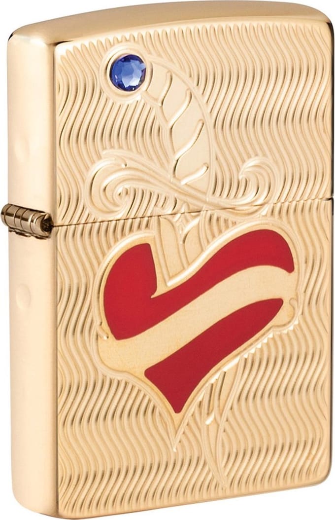 Aansteker Zippo Armor Case Heart Sword