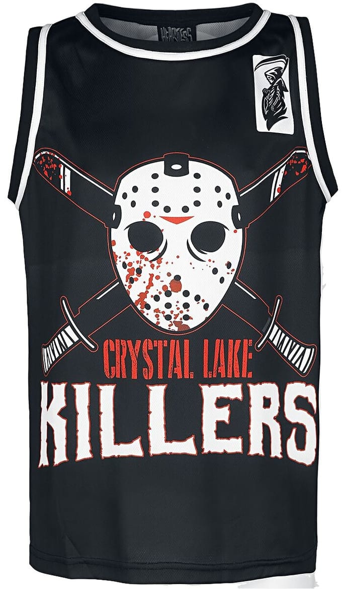 Heartless - Gothic Jersey - Crystal Lake Killers - S tot XXL - zwart-wit-rood