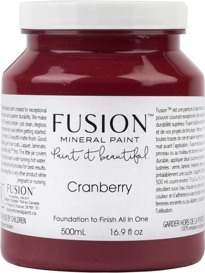 Fusion Paint - AcrylVerf - rode meubelverf - Cranberry - 500 ML