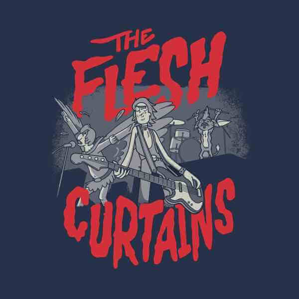Rick and Morty The Flesh Curtains T-shirt - Navy - M