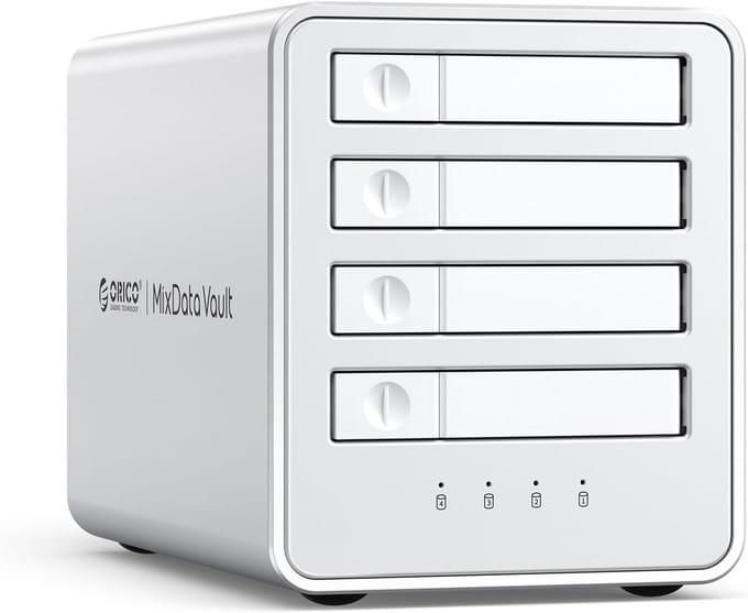 Aluminium RAID Hard Drive Enclosure 4-Bay 2.5 SATA SSD/HDD Docking Station met Ventilator