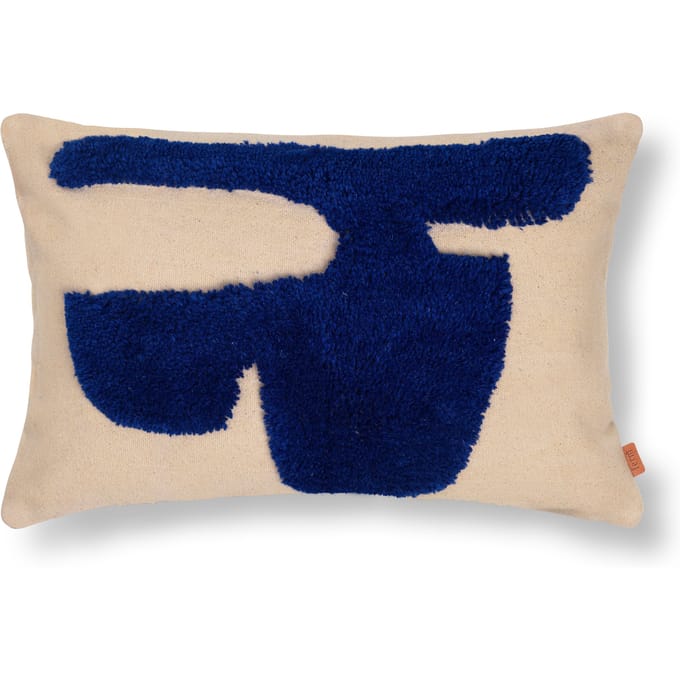 Ferm Living Lay Kussen rechthoekig - sand/bright blue