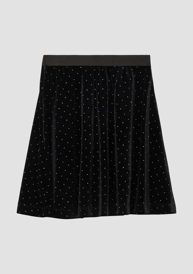 Mini fluwelen rok met elastische taille meisje s.Oliver