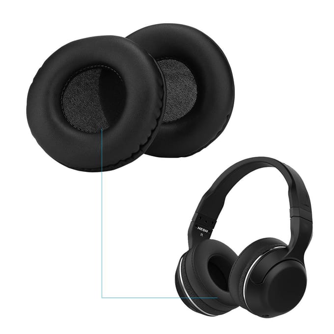 FYZ-237 Vervangende Oortelefoon Oorkussens Katoenen Kussen voor Skullcandy HESH 2.0 black