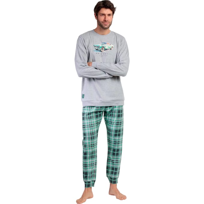 Pyjama-sets Admas Pyjama broek top lange mouwen Vintage Car Lois