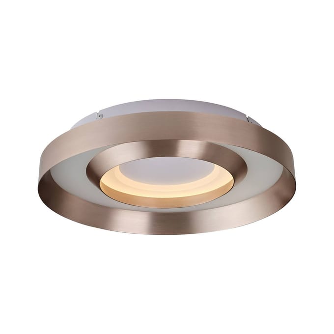 Brilliant LED plafondlamp Onix, Ø 40 cm, roségoud, metaal