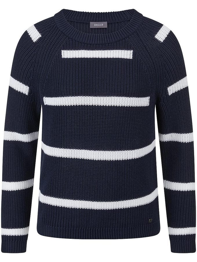 Trui ronde hals Van BASLER blauw