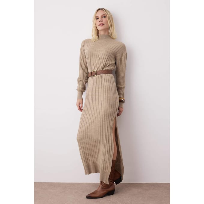 Dames platte maxi lange casual/casual shiftjurk