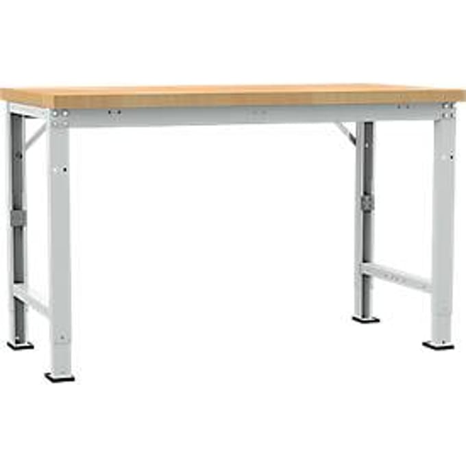 Manuflex TP6014.7035 Werkbank basismodule (b x d) 1500 mm x 700 mm Grijs-wit (RAL 7035)