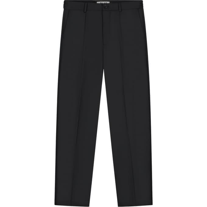 Olaf Regular Wool Pleated Pantalons Zwart M260409