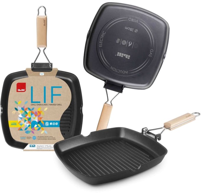 Poêle Grill - IBILI - Lif - Antiadhésive - 24 cm - Aluminium Forgé - Full Induction