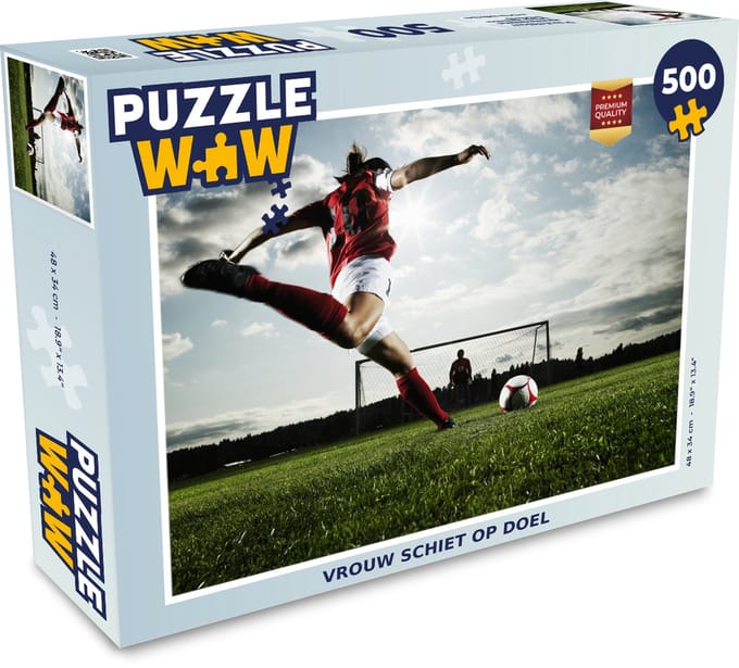 Puzzel Vrouw schiet op doel - Legpuzzel - Puzzel 500 stukjes