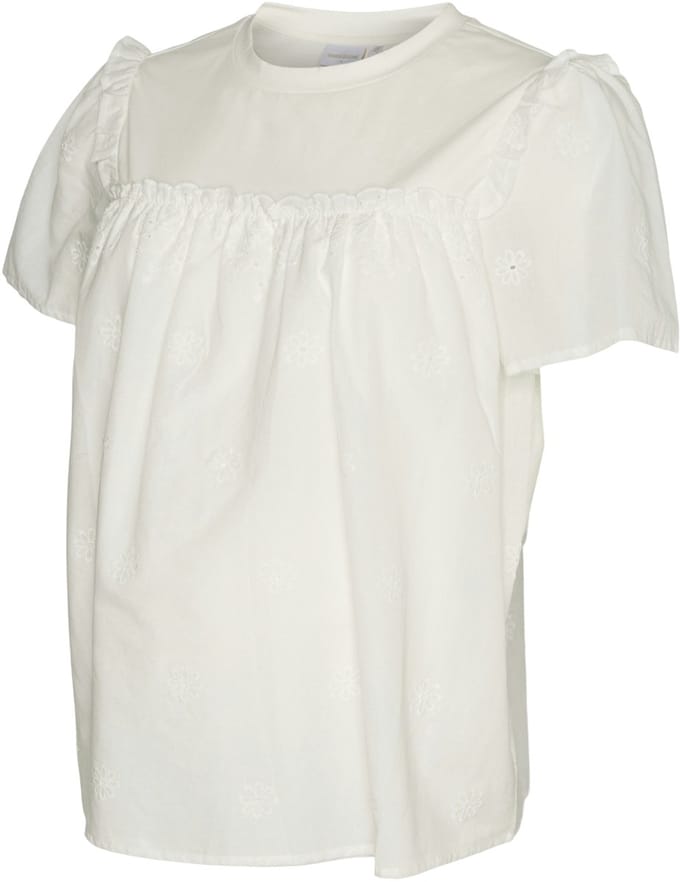 Mama Licious Blouse Regular fit O-hals Pofmouwen Top