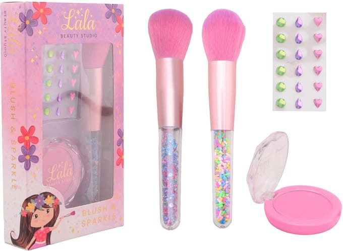 Johntoy LaLa - Blush and Brush Make-up Set with Stickers