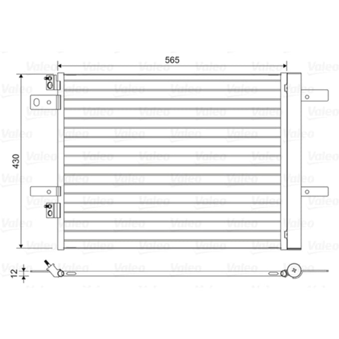 Condensator, airconditioning VALEO 822564