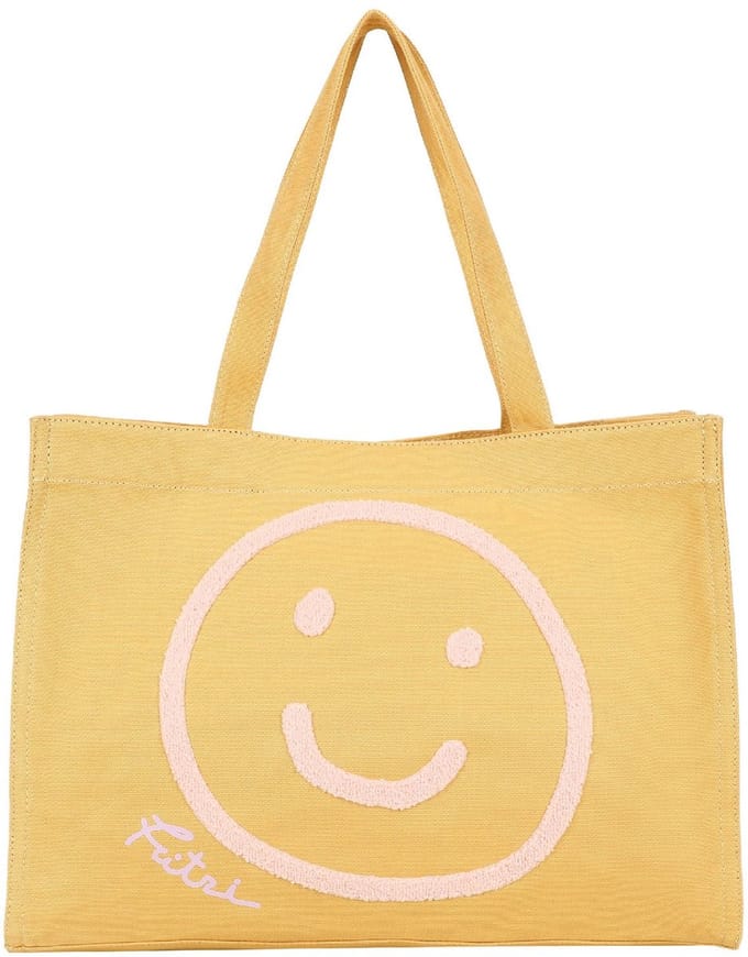 Fritzi aus Preußen shopper schoudertas Easy 01 Limited Smile Canvas Shopper Sunset donkergeel