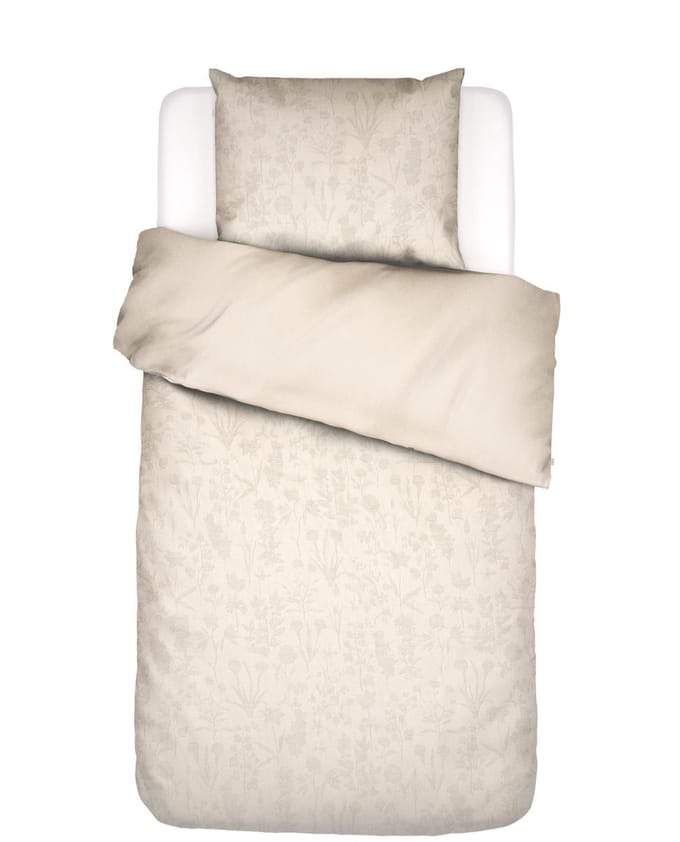 Essenza Maribel Dekbedovertrek Katoen Oatmeal - Eenpersoons – 140x200/220 cm