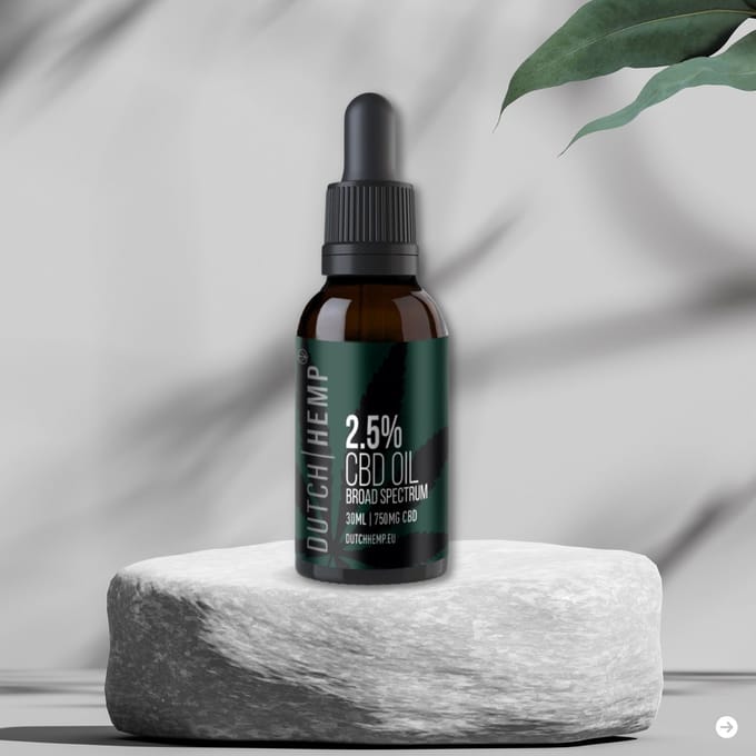 Dutch Hemp CBD-olie 2,5% - 30ml - Broad spectrum