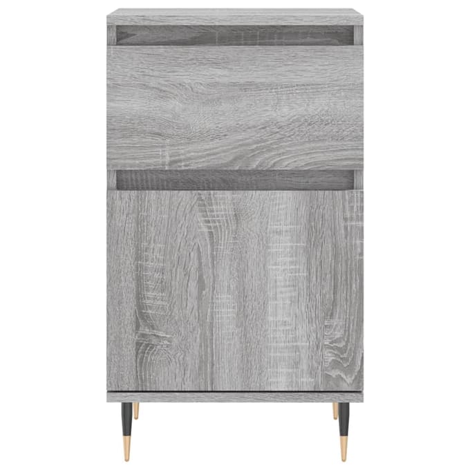 vidaXL - Dressoir - 40x35x70 - cm - bewerkt - hout - grijs - sonoma