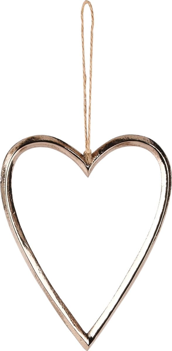 Dekoratief | Hanger hart, rose gold, aluminium, 10x1x13cm | A248470