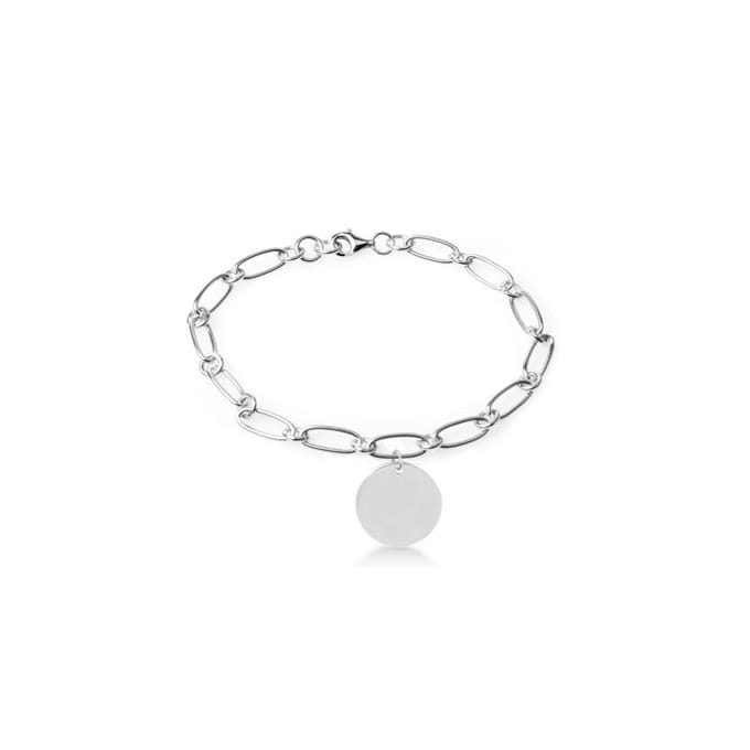 Bracelet - LUXENTER - Mi Sol - Argent sterling 925 - Plaqué finition en rhodium - 19 cm gray