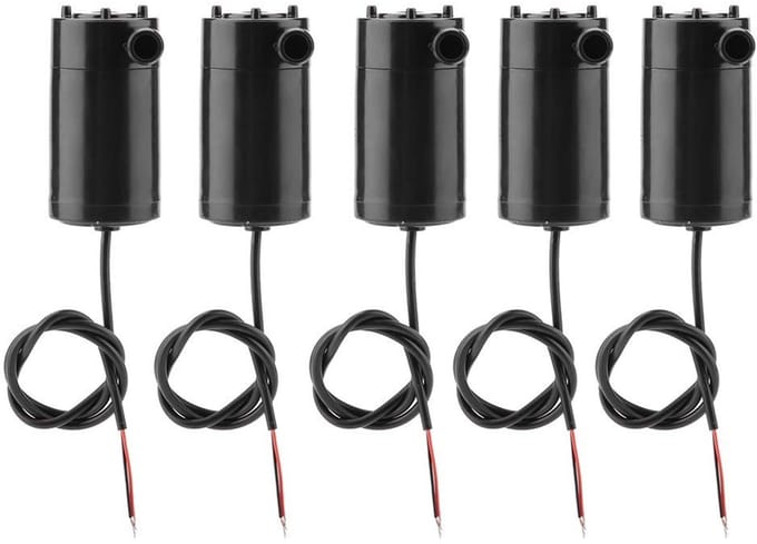 Allecto - Mini Dompelpomp - Ultra-Silencieuze Waterpomp - Compact Formaat - Energiebesparend - Ideaal voor Aquariums - Rood/Zwart