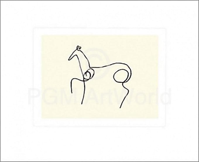 Kunstdruk Pablo Picasso - Le Cheval 50x60cm