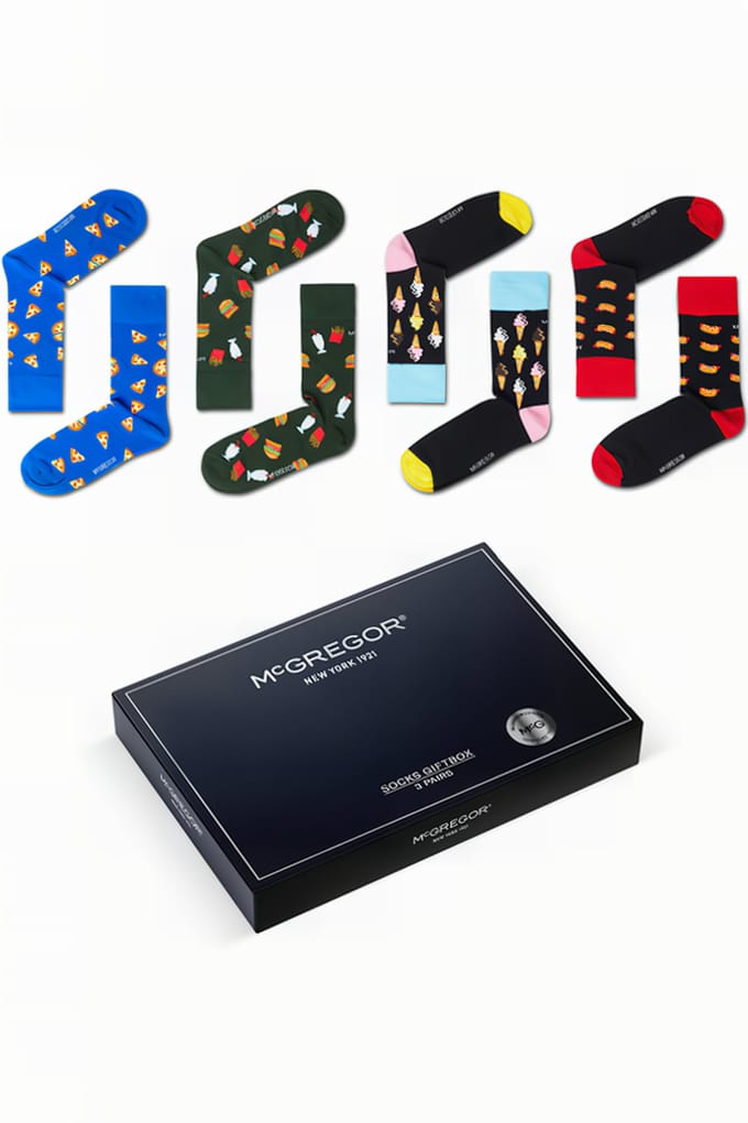 McGregor Sokken Dames | Maat 36-40 | Food Giftbox | Multi Cadeau voor vrouwen/Sokken Giftbox