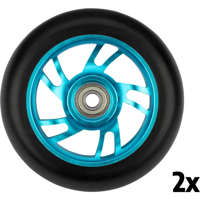 Black Dragon Stuntstep Wielen Set - Spoked Alu - Blauw/Zwart