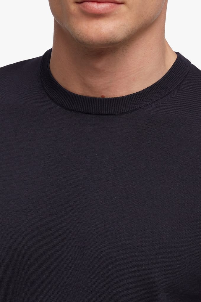 Brooks Brothers Cotton Crewneck Navy Größe: M | Pullover Outlet | Herren | Blau