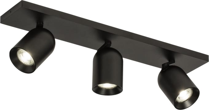 Lumidora Opbouwspot 74940 - KANNY - 3 Lichts - GU10 - Zwart - Goud - Metaal