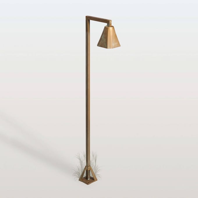 Moretti Luce LED tuinpadverlichting Silva Frame, 100 x 19 cm, antiek messing