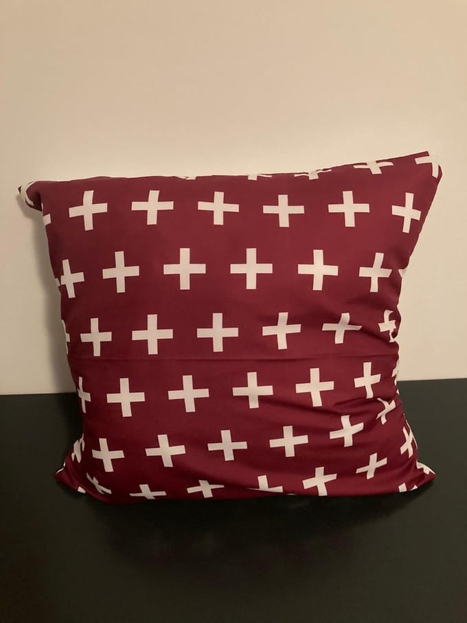 Nordic Geometry Collection Kussenhoes – Wine Red Edition - 45x45 cm