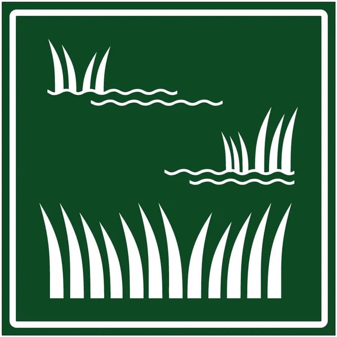 Wetlands bord | gecoat dibond materiaal | 30 x 30 cm