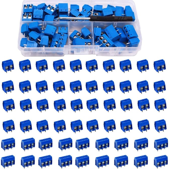 Dailygoody - 110pcs Universele PCB Terminal Blokken Set - 2 Pin & 3 Pin - 300V 10A